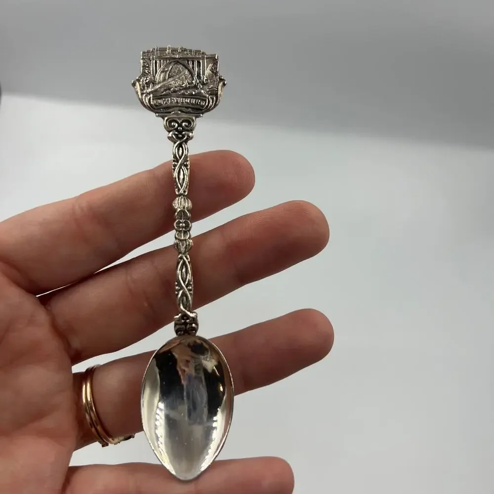 Vintage Souvenir‎ Decorative Mini Spoons Luxenburg & Land Of Lincoln Illinois